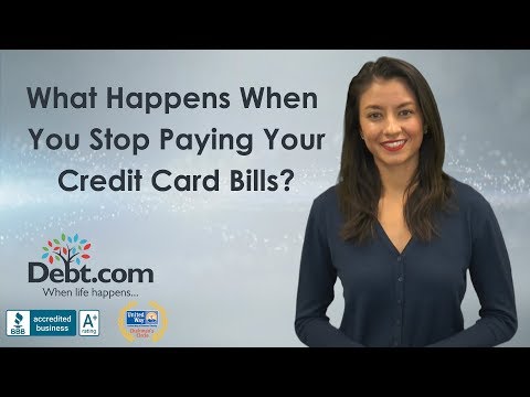 What happens when you stop paying credit card bills