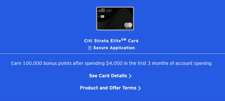 Citi Strata Elite: 100K Bonus, Perks, and Downsides